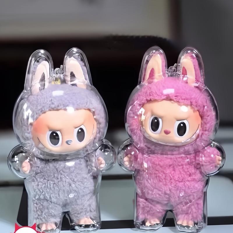 Transparent Protective Cover for Lebubu PlushFigure Doll & The Monsters, Standing & SittingPosture