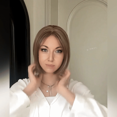Clara - Wigyy Straight Highlighted Elegant Wig for Daily Use