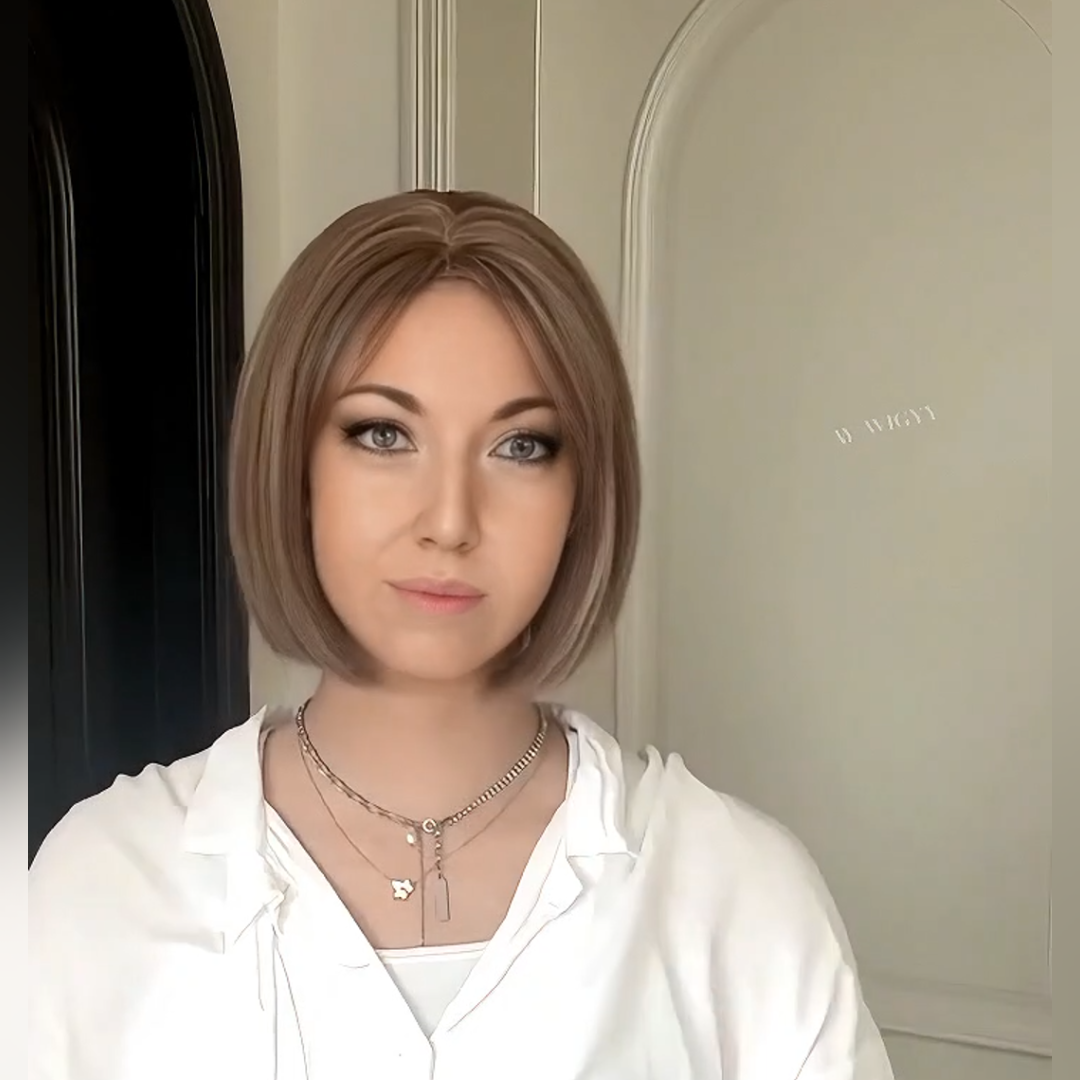 Clara - Wigyy Straight Highlighted Elegant Wig for Daily Use