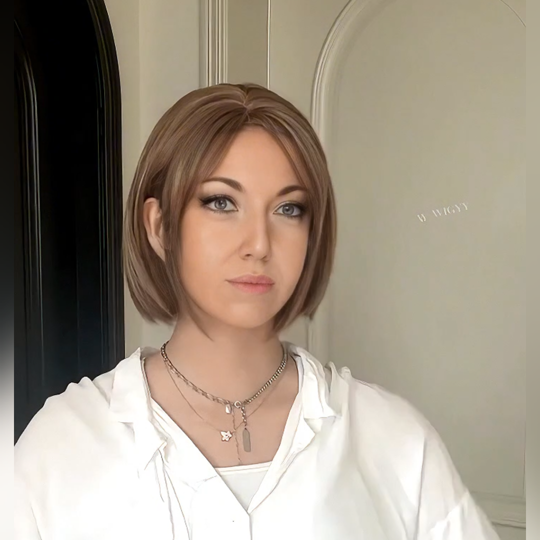 Clara - Wigyy Straight Highlighted Elegant Wig for Daily Use