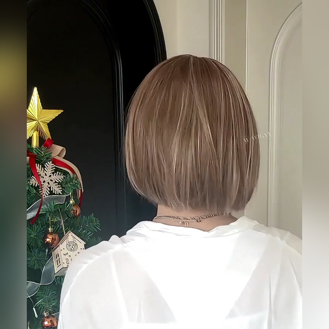 Clara - Wigyy Straight Highlighted Elegant Wig for Daily Use