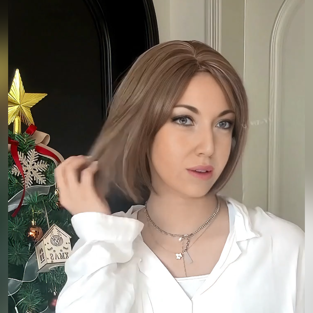 Clara - Wigyy Straight Highlighted Elegant Wig for Daily Use
