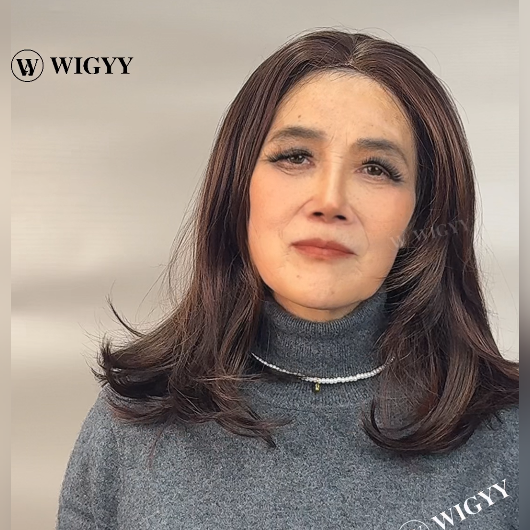 Hazel - Wigyy Straight Highlighted Daily Use Elegant Wig