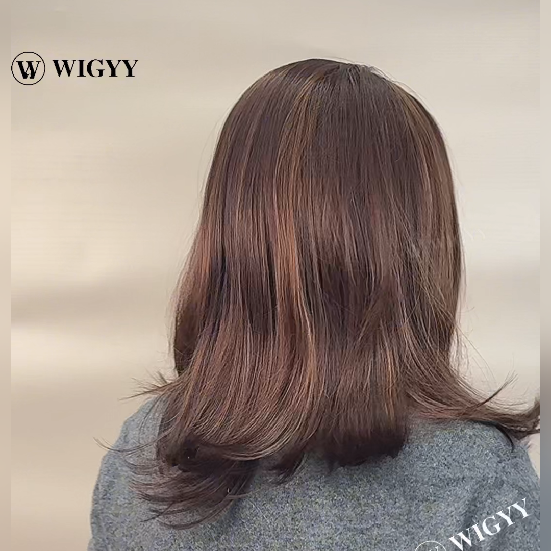 Hazel - Wigyy Straight Highlighted Daily Use Elegant Wig