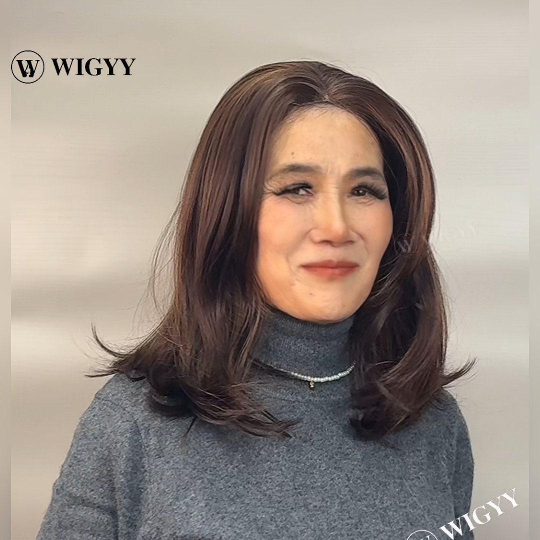 Hazel - Wigyy Straight Highlighted Daily Use Elegant Wig