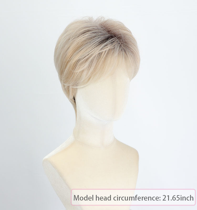 Tamsin - Short Ombre Blonde Pixie Cut Wigs
