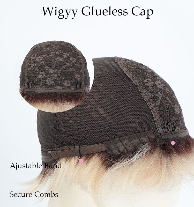 Tamsin - Short Ombre Blonde Pixie Cut Wigs