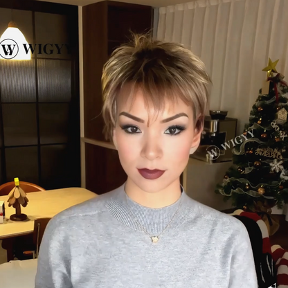 Victoria - Wigyy Pixie Cut Hairstyles Daily Use Straight Elegant Wigs