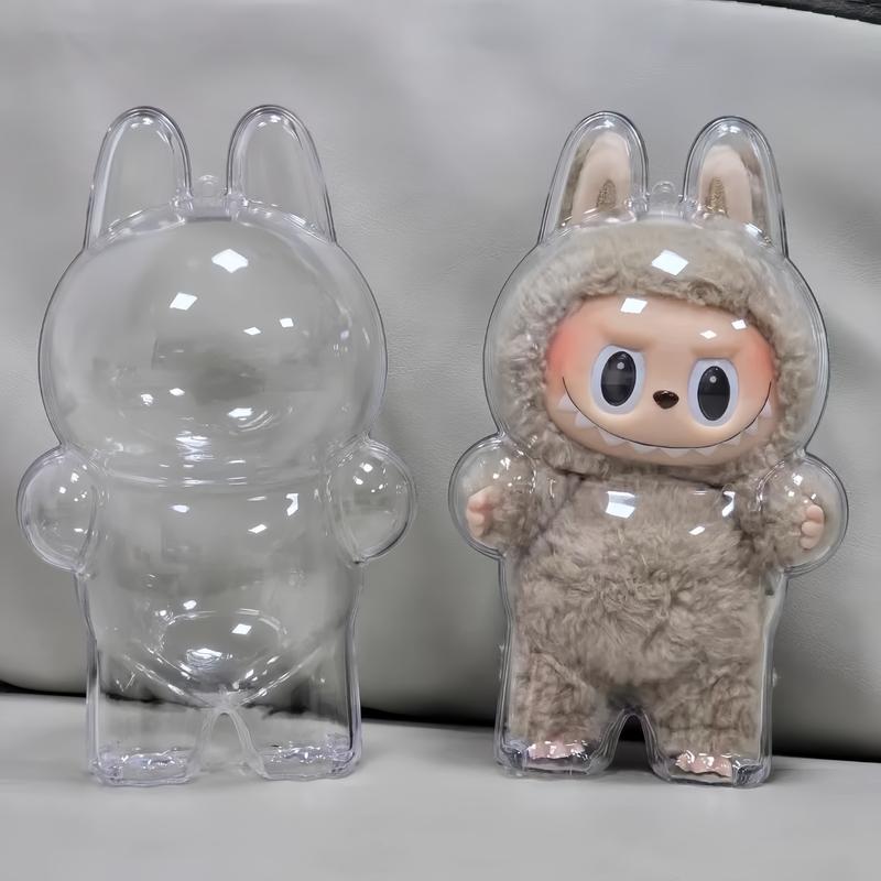 Transparent Protective Cover for Lebubu PlushFigure Doll & The Monsters, Standing & SittingPosture