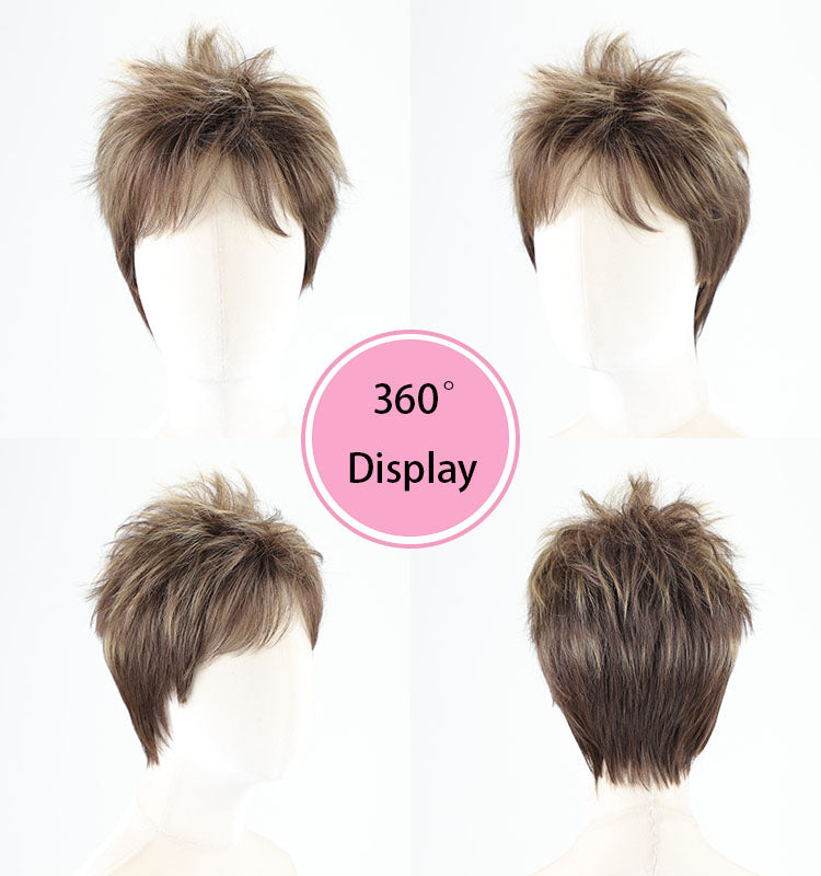 Doris - Pixie Boy Short Synthetic Wigs 10inch