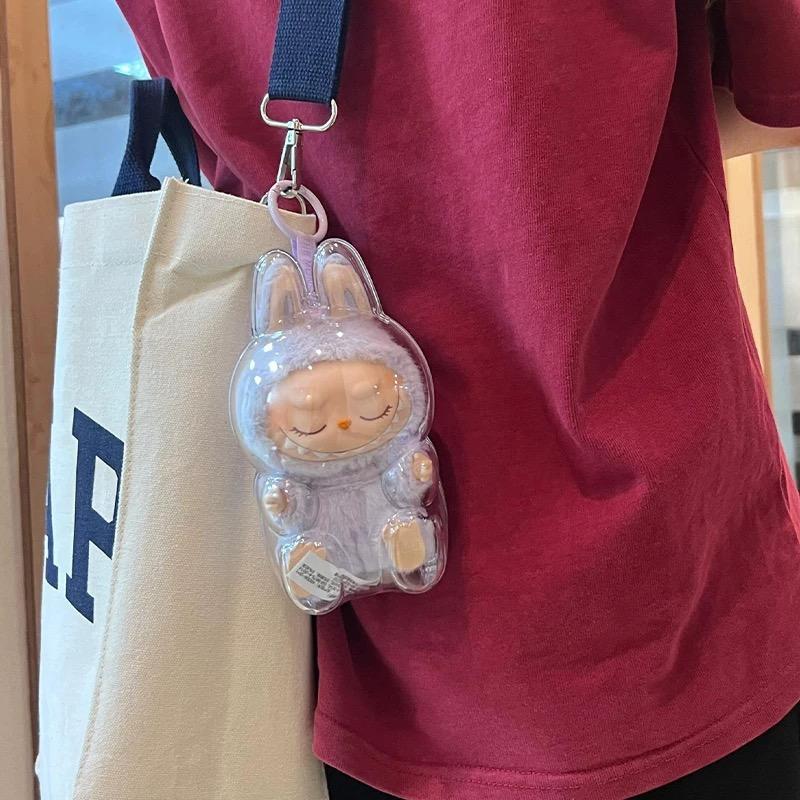 Transparent Protective Cover for Lebubu PlushFigure Doll & The Monsters, Standing & SittingPosture