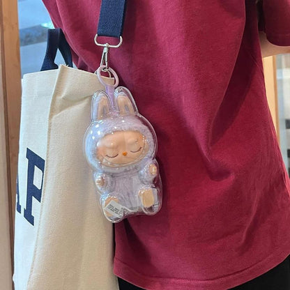 Transparent Protective Cover for Lebubu PlushFigure Doll & The Monsters, Standing & SittingPosture