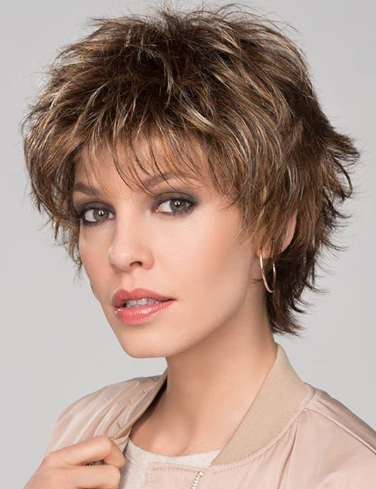 Hilda - Brown Highlight Short Pixie Wigs