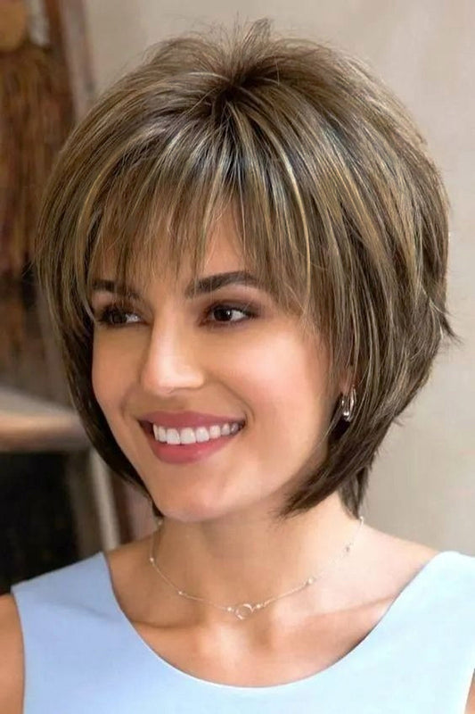 Alma - Short Brown Wigs for Women