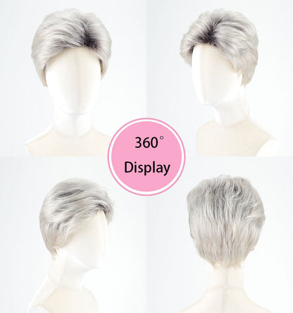 Wendy - Wigyy Short Silver Grey Elegant Wigs