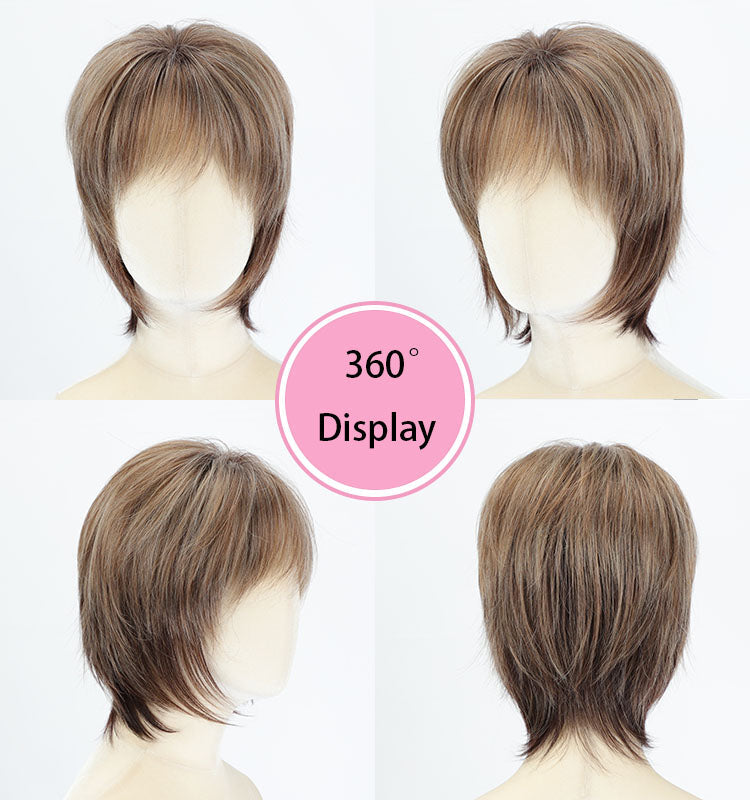 Alma - Short Brown Wigs for Women