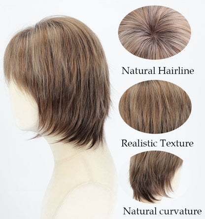 Alma - Short Brown Wigs for Women
