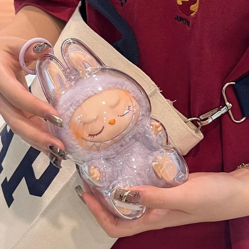 Transparent Protective Cover for Lebubu PlushFigure Doll & The Monsters, Standing & SittingPosture