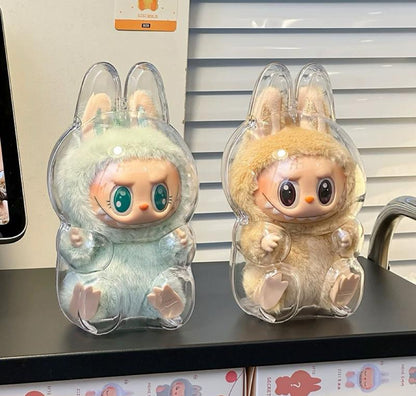Transparent Protective Cover for Lebubu PlushFigure Doll & The Monsters, Standing & SittingPosture