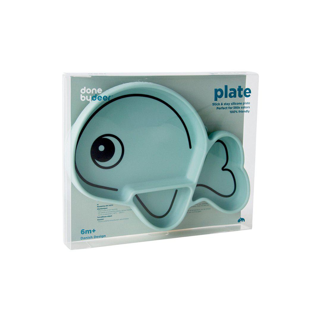 Done by Deer Silicone Stick + Stay Plate - Wally - Blue