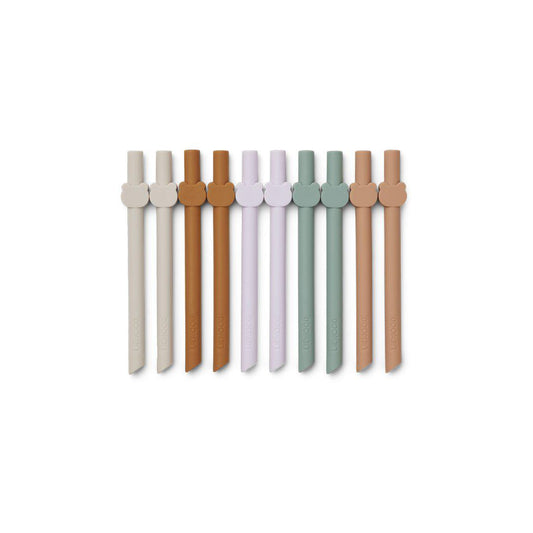Liewood Badu Straw - Multi Mix - 10 Pack