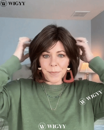 Wigyy Dark Brown Bob Elegant Wig