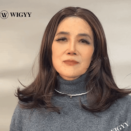 Hazel - Wigyy Straight Highlighted Daily Use Elegant Wig