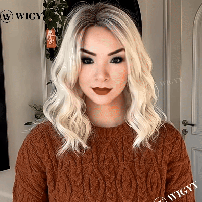 Wigyy Blonde Highlighted Lightweight Daily Use Softly Wig