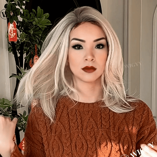 Leona - Wigyy Blonde Side Parting Daily Use Elegant Wig